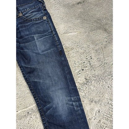 True Religion navy jeans black thick stitching Jack Big QT