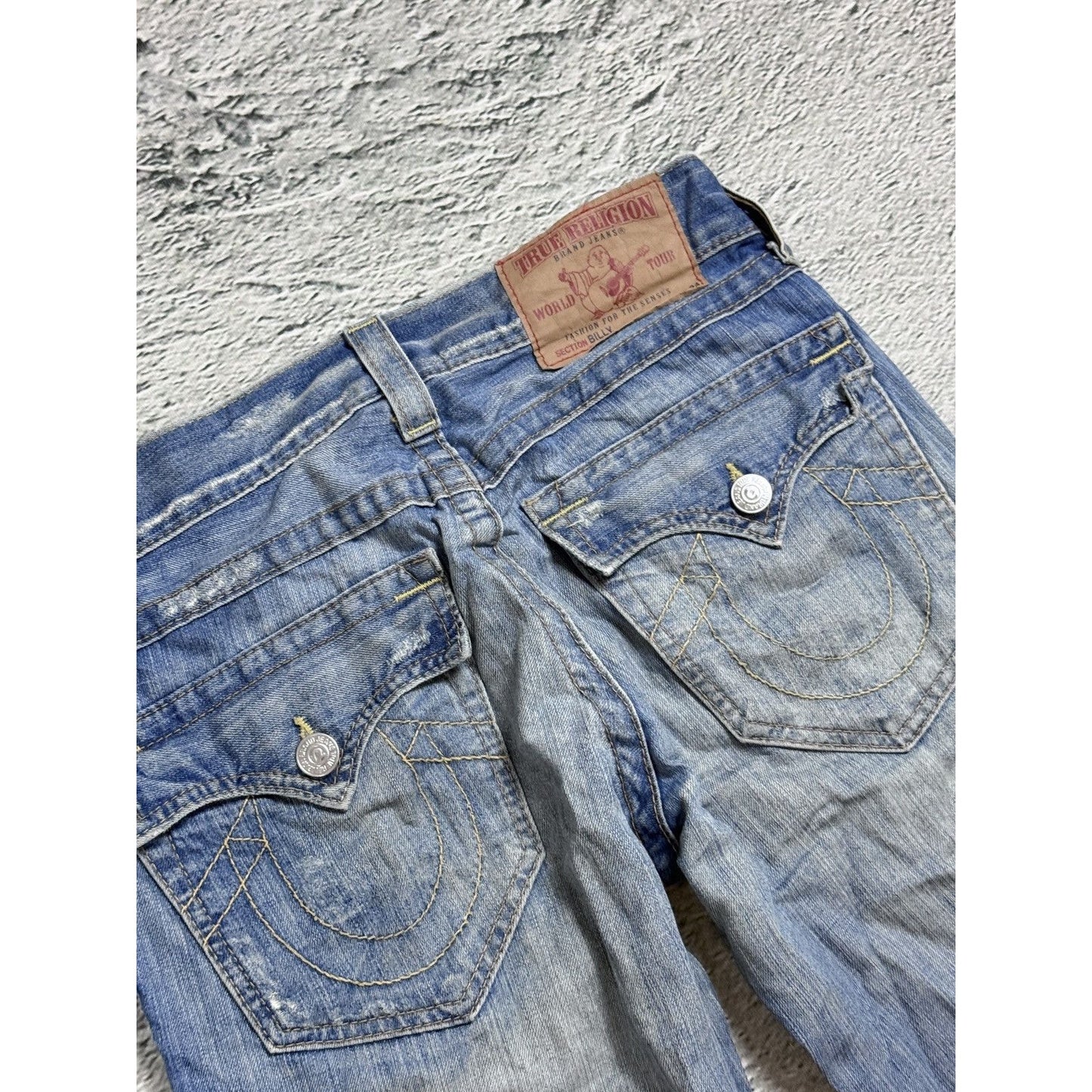 True Religion jeans vintage Ricky denim pants baby blue