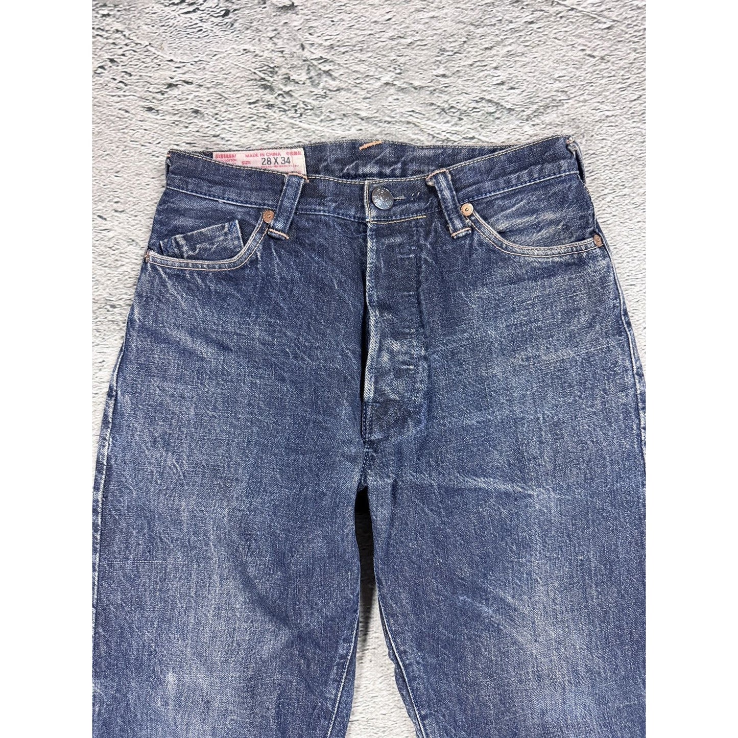 Evisu Yamane jeans embroidery japanese vintage cat face gull