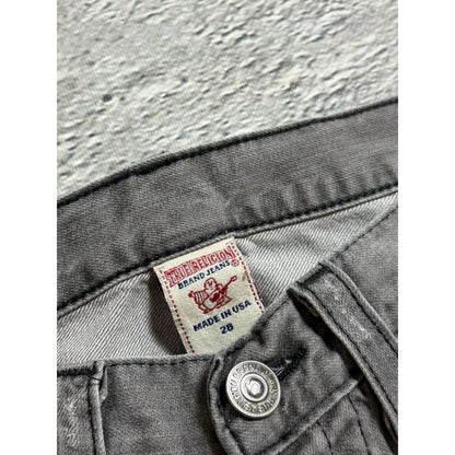 True Religion jeans vintage grey Drew straight distressed