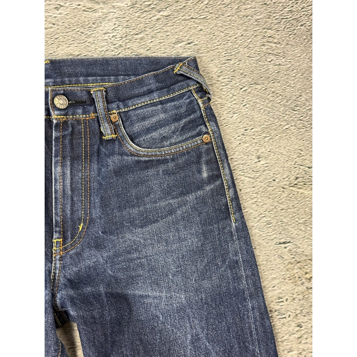 Evisu jeans daicock big logo vintage pink washed