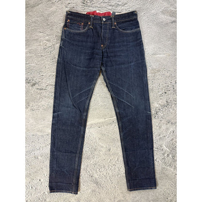 Evisu jeans vintage embroidery seagull logo selvedge red