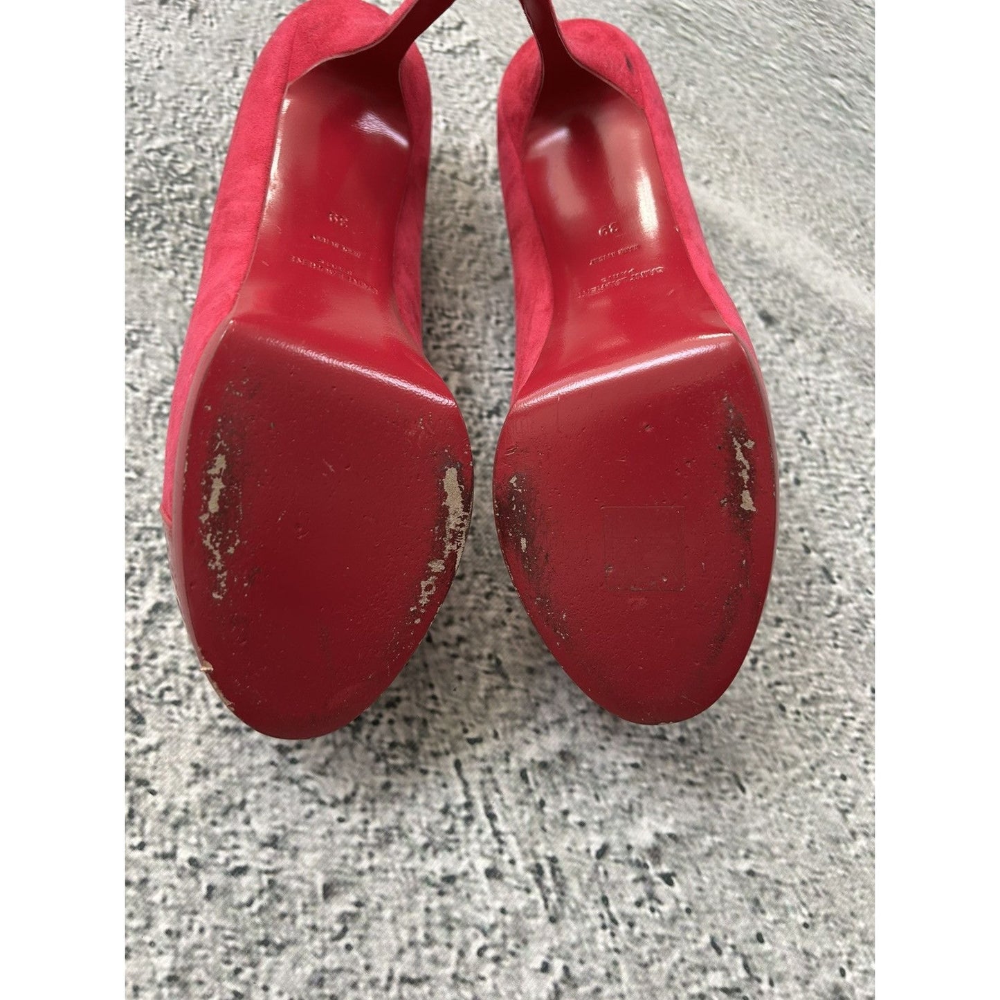 Saint Laurent Paris Tribute 2 High Heels Fushia Pink Suede