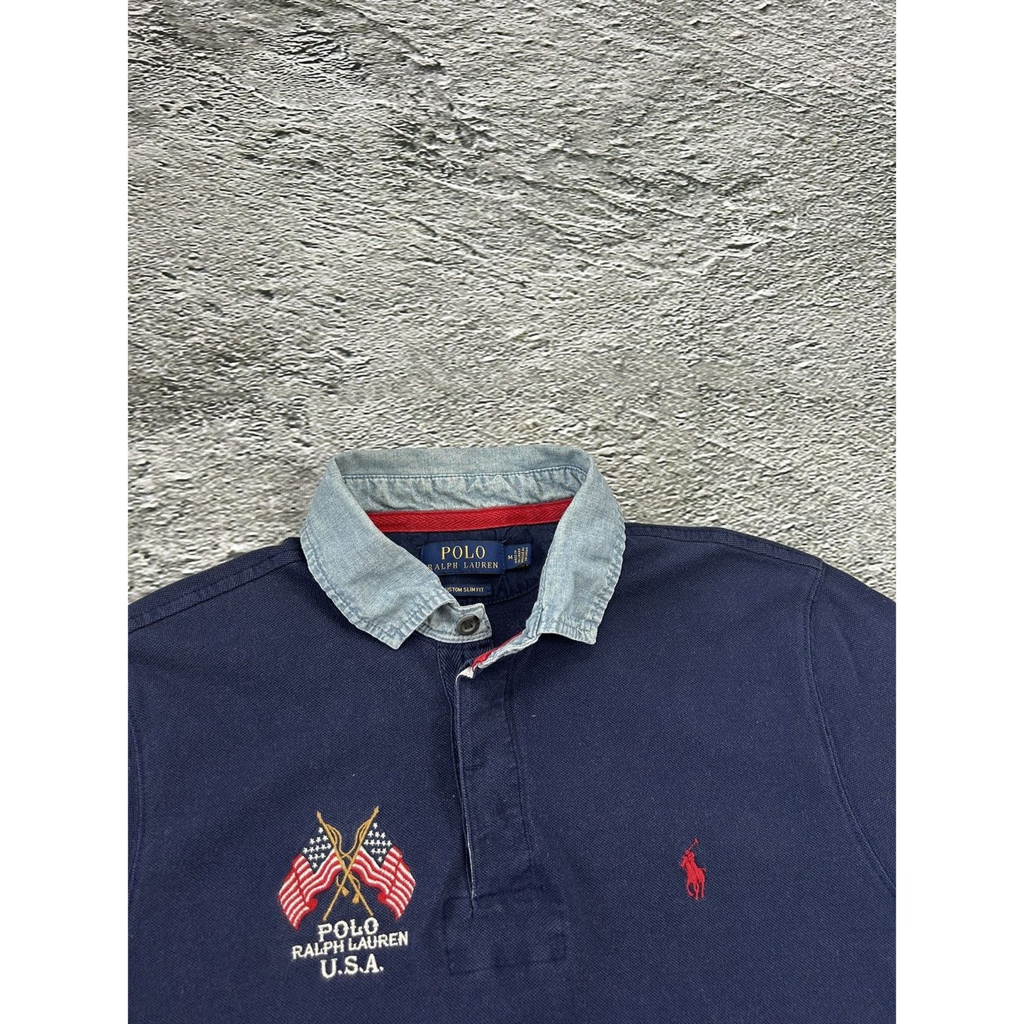 Chief Keef Polo Ralph Lauren vintage navy USA t-shirt