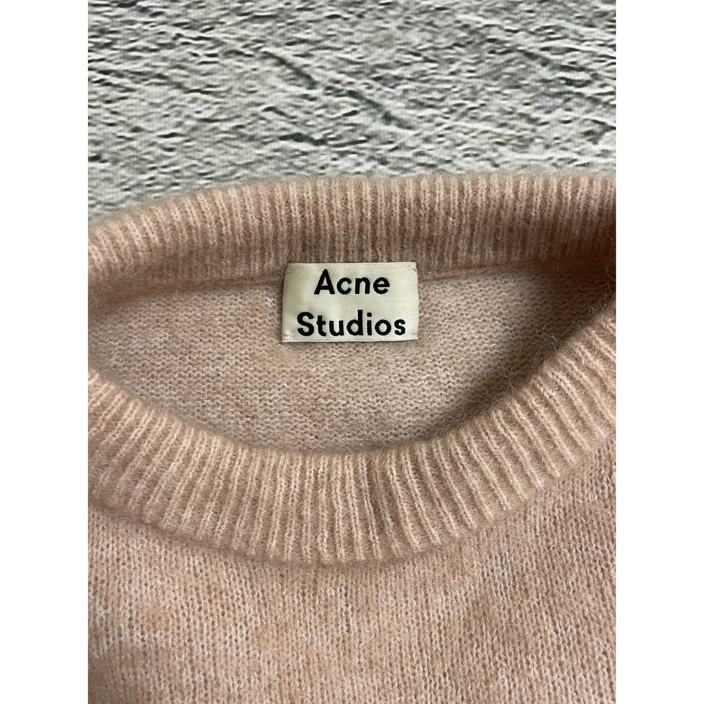 Acne Studios mohair sweater dramatic moh pink
