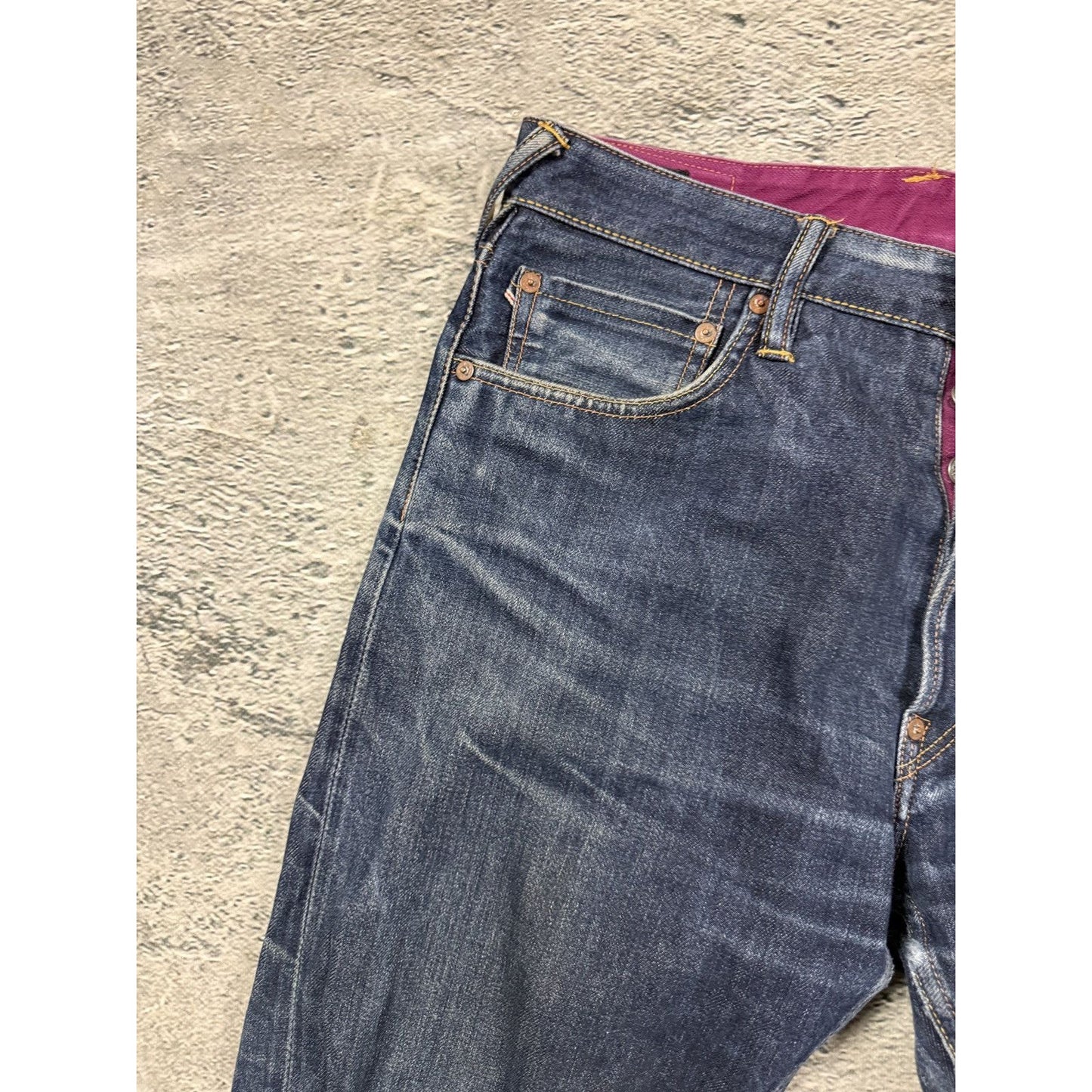 Evisu jeans daicock big logo gradient purple pink purple