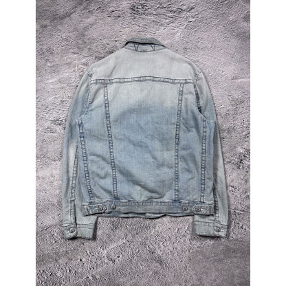 Rock Revival denim jacket blue white stitching vintage