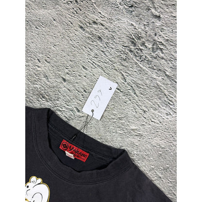 Evisu Yamane vintage black T-shirt mouse cheese logo