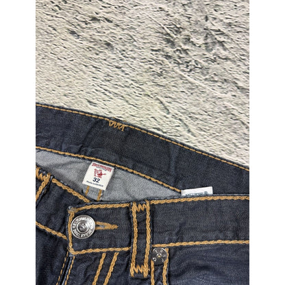 True Religion vintage Rope stitch navy raw denim golden