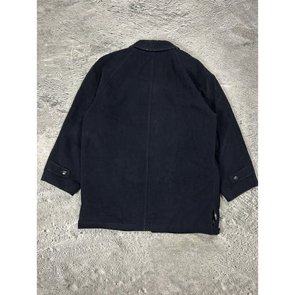 Burberrys coat navy vintage nova check Burberry wool