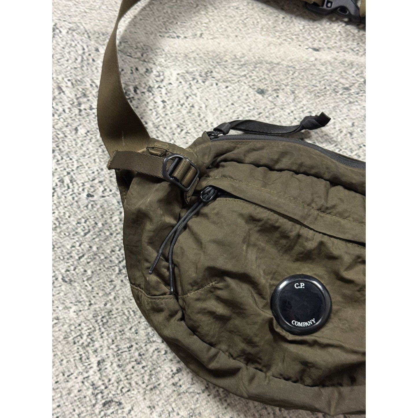 C.P. Company shoulder bag with lens khaki cargo pocket