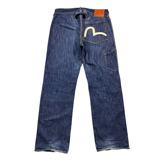 Evisu jeans vintage denim pants cargo blue Y2K