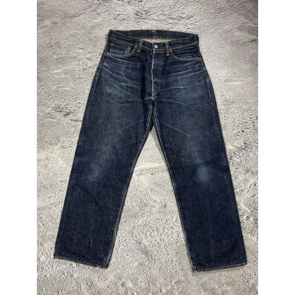 Evisu jeans vintage selvedge black baby blue daicock logo