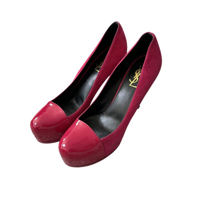 Saint Laurent Paris Tribute 2 High Heels Fushia Pink Suede