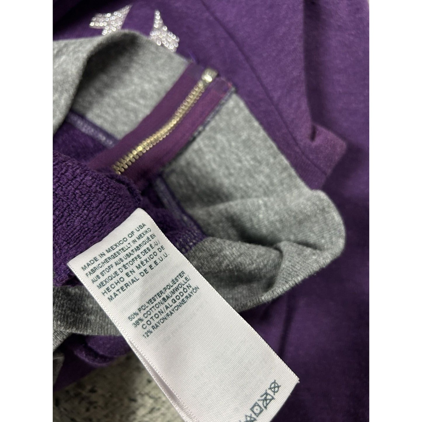 True Religion vintage zip hoodie purple Rhinestones Y2K