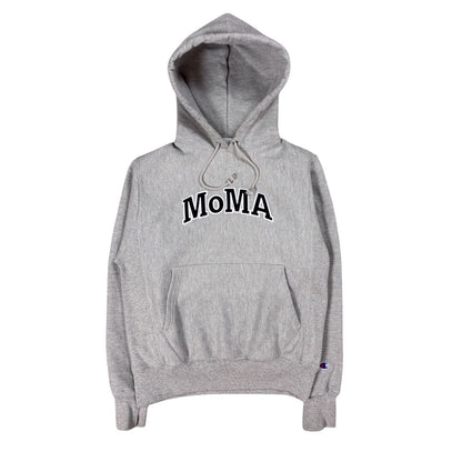 MoMa hoodie champion reverse weave big logo grey New York
