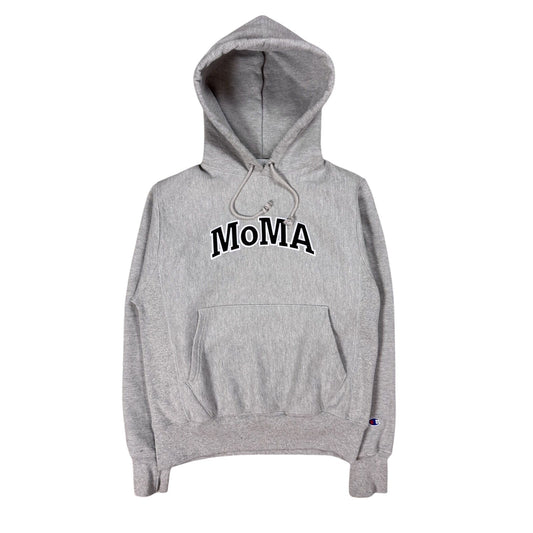 MoMa hoodie champion reverse weave big logo grey New York