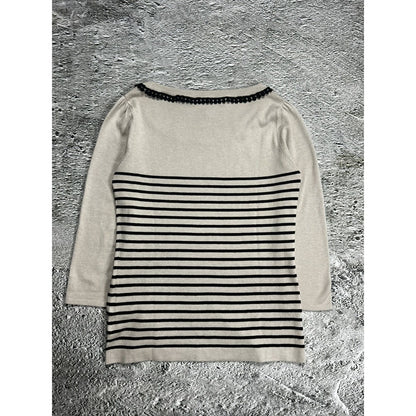 Weekend Max Mara sweater striped beige black