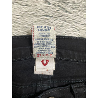 True Religion jeans biker black vintage Y2K slim skinny