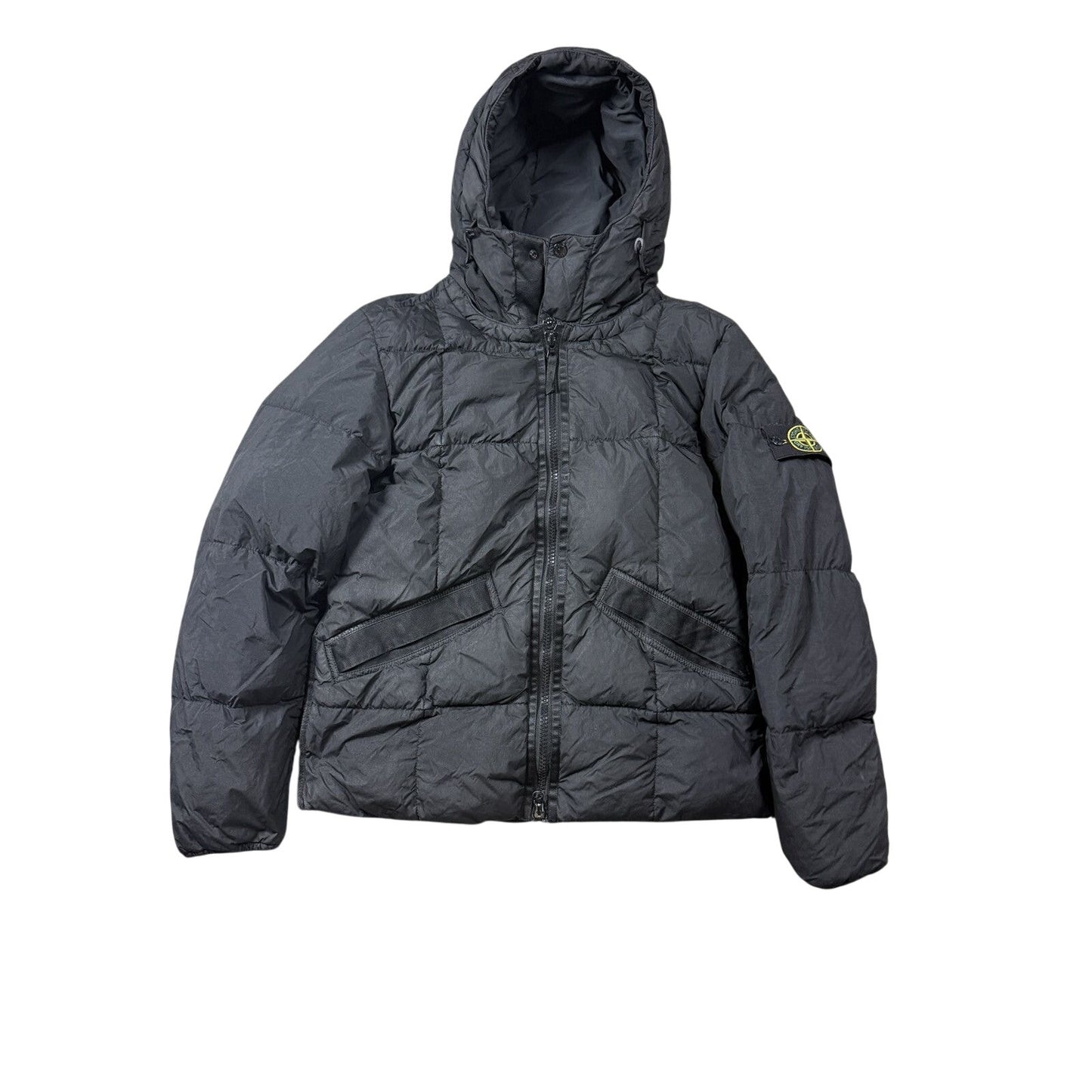 Stone Island puffer jacket Crinkle Reps NY down Black badge