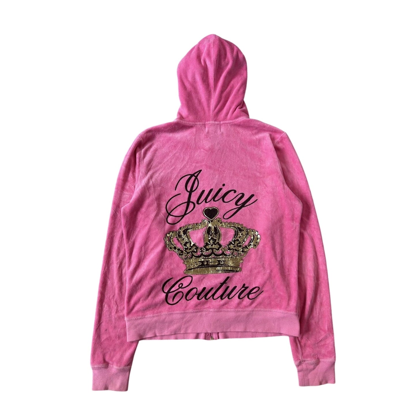 Juicy Couture vintage pink zip hoodie big logo Y2K