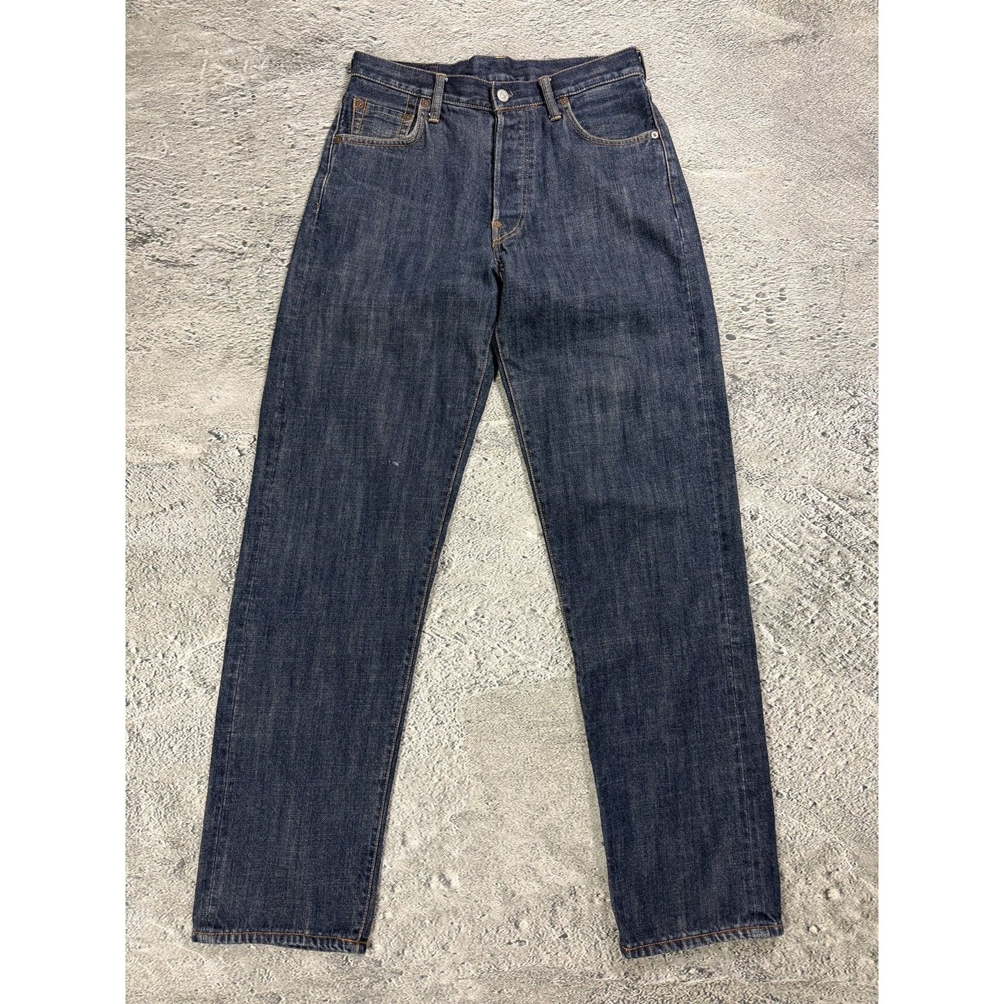 Evisu jeans white daicock big logo blue selvedge denim