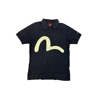 Evisu Yamane Polo Big Logo black yellow seagull