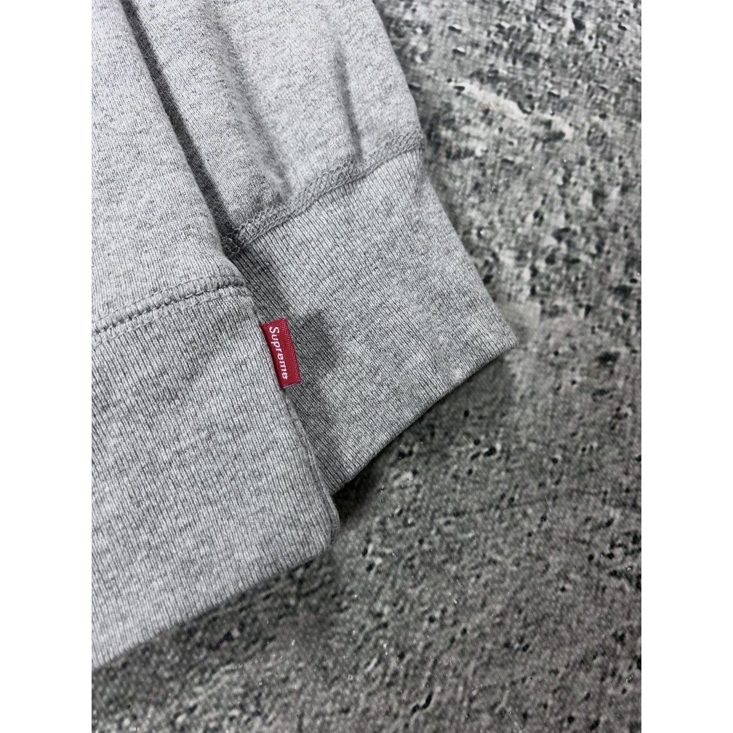 Supreme hoodie grey micrologo FW19