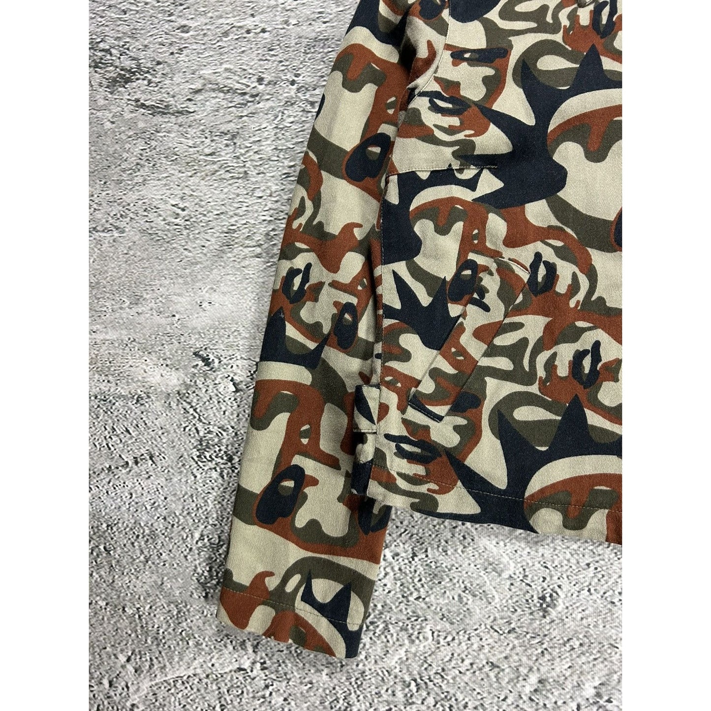 Jean Paul Gaultier denim jacket AW 2001 JPG Jeans Faces Camo