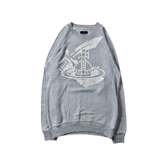 Vivienne Westwood sweatshirt grey orb big logo Anglomania