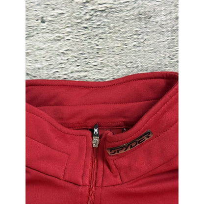 Spyder long sleeve red half zip sweatshirt motocross running