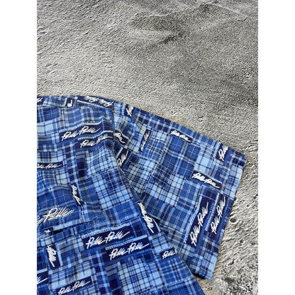 Pelle Pelle shirt vintagr full print button up blue