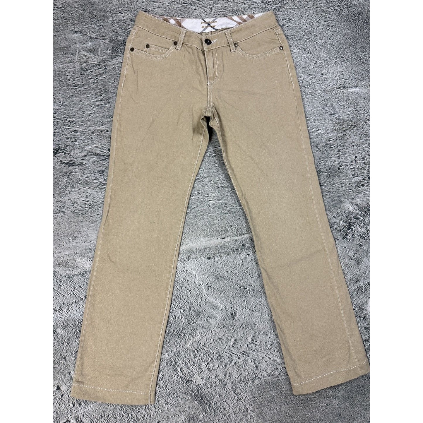 Burberry flared jeans beige blue label japanese Y2K