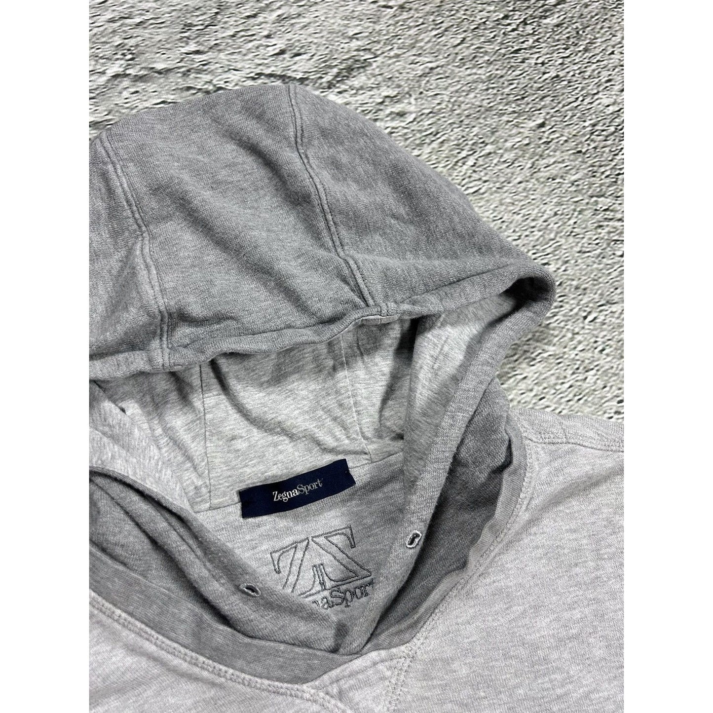 Zegna sport grey hoodie thin Ermenegildo Zegna