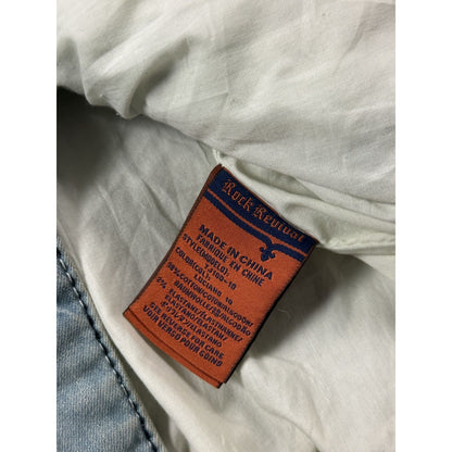 Rock Revival denim jacket blue white stitching vintage