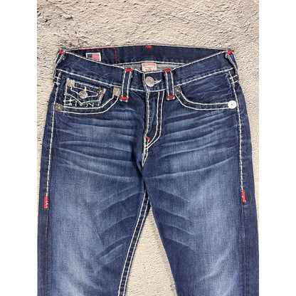 True Religion blue jeans Red Tab stitching Y2K Ricky