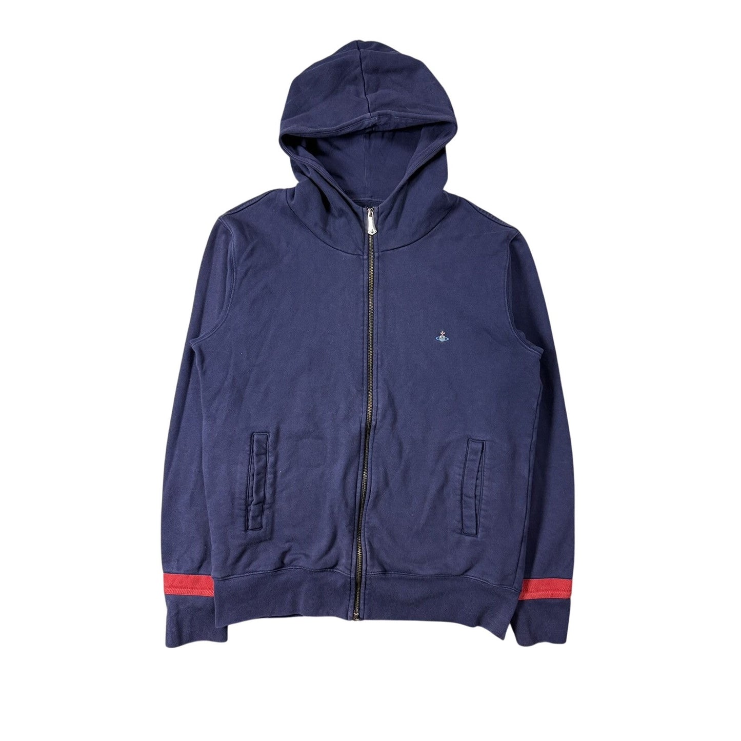 Vivienne Westwood Zip hoodie navy red stripe orb wizzard