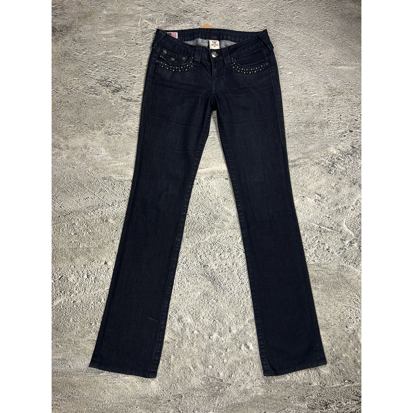 True Religion black jeans studded Billy flared Y2K