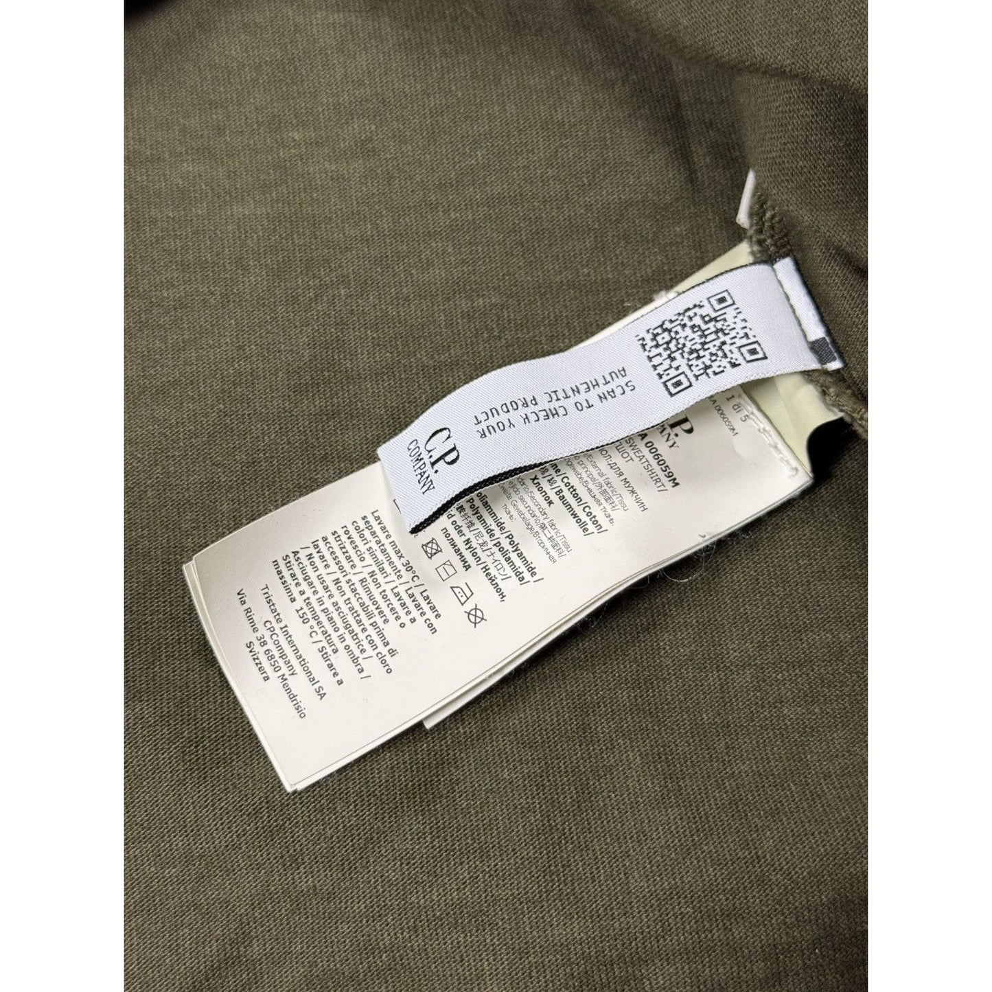 C.P. Company sweatshirt with lens khaki cargo pocket