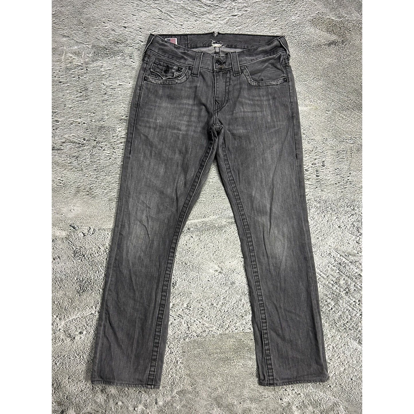 True Religion vintage grey jeans denim pants Ricky Y2K
