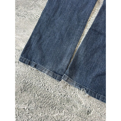 True Religion vintage jeans navy blue thick stitching Y2K