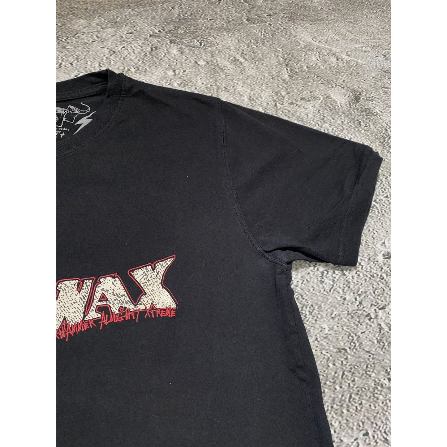 Vintage Y2K big logo t-shirt Wax action skull