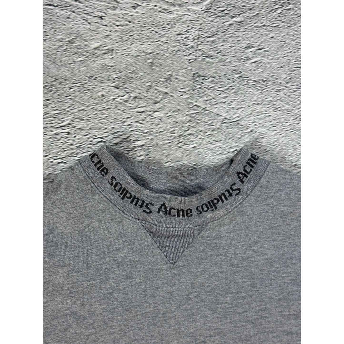 Acne sweatshirt grey collar logo Flogho PSS18
