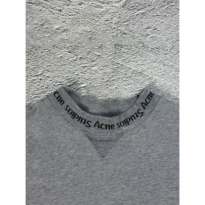 Acne sweatshirt grey collar logo Flogho PSS18