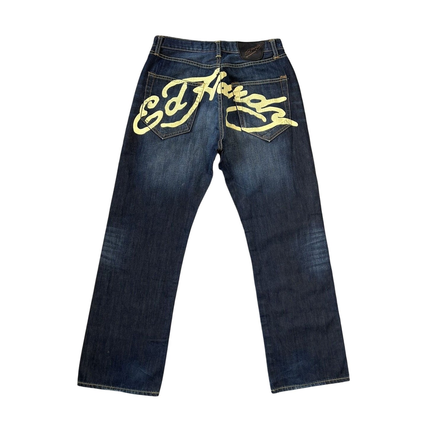 Ed Hardy Christian Audigier vintage jeans big logo pants