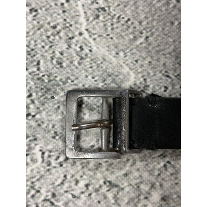 Diesel leather belt big buckle Y2K black basic gold silver