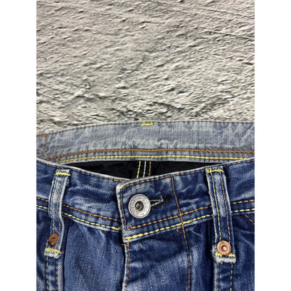 Evisu EU ED jeans vintage denim pants cargo navy blue Y2K