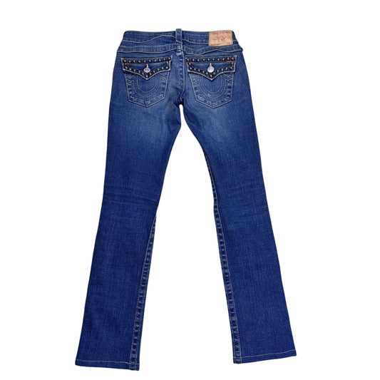 True Religion jeans studded blue flared Billy