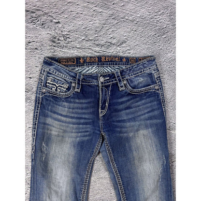 Rock Revival rhinestone jeans Y2K flared bootcut Jamila