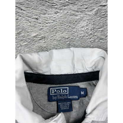 Chief Keef Polo Ralph Laurent Longsleeve gray white collar